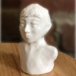 student work bust at Rui Ceramics